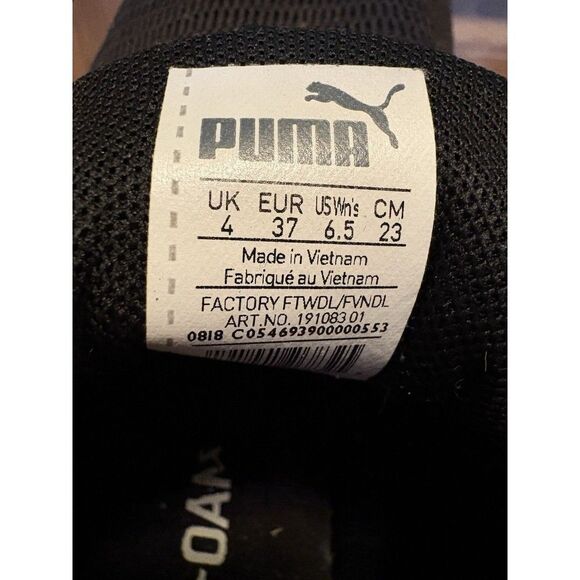 PUMA 'Carson 2 ' Black Size 6.5 Sneakers Running Shoes Athletic Lace Sport - Picture 8 of 8